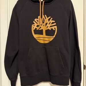 Timberland Men's Black and Gold Logo Sweater‎